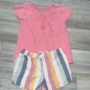 OshKosh Girl Top and Stripe bottoms